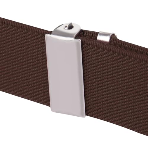 Buyless Fashion Adjustable Suspenders for Kids - 26" Elastic Straps 1" - Leather Y Shape Back - 51514