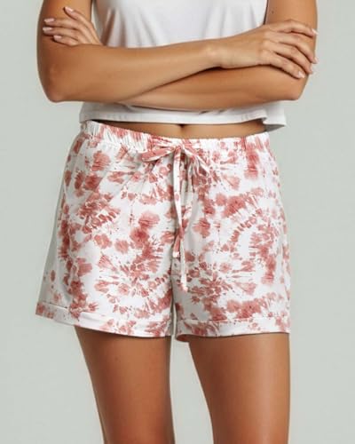 Image of Real Essentials 3 Pack: Women's Pajama Shorts Sleep Lounge Sweatshorts Comfy Sleepwear Bottoms (Available In Plus Size)
