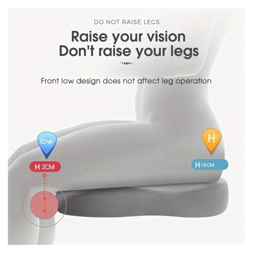 Cojín del asiento de coche ergonómico rosa para ganar altura al conducir 4