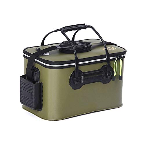 Rosepoem Cubo de Pesca Cubo de Agua de Pesca EVA Cubo Plegable portátil de Cebo Vivo