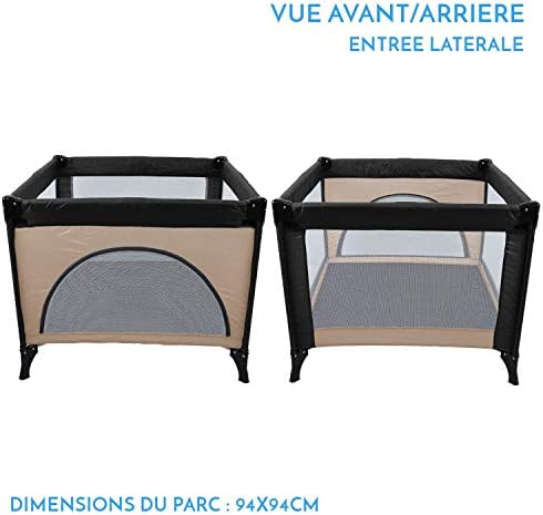 Monsieur Bebe Parc Bebe De Jeux Pliable 94cm X 94cm Avec Matelas Sac De Transport 7 Coloris Norme Nf En Amazon Fr Bebes Puericulture