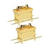 TOBBOMEY 2stücke Bundeslade Modell Lade Religiöse Dekoration Tischdeko Kirche Wohnzimmer Kulturgut Bundeslade Modell Religiöse Dekoration