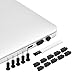 PortPlugs USB C Anti Dust Plugs Set (17 Piece) - Compatible Latest 12", 13" and 15" Mac Laptops, USB Type-C Phones, Headphone Jack Covers and Case (Black)