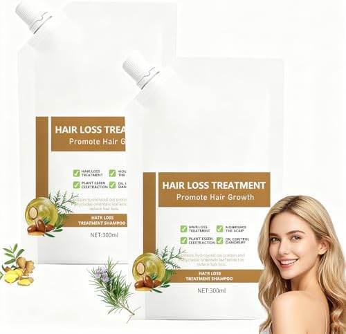 300ml Anti-Hair Fall Hair Loss Shampoo - Promote Hair Growth, Enriched with Multiple Plant Extracts, Suitable for All Hair Types (2 Bottle)