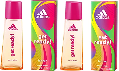 Adidas Get Ready For Her EDT Ladies Womens Spray Fragrance 50 ml 2 Pack