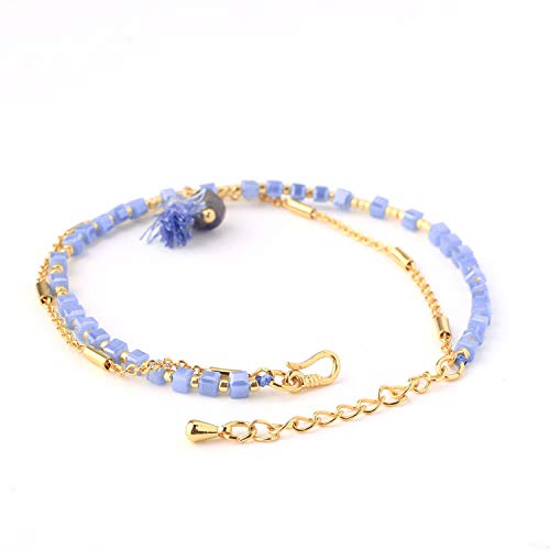Image of KELITCH Women Crystal Lapis Beads Bracelet Tassels Charm Bracelet Handmade New Agate Bracelets