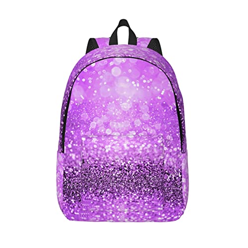 Sac à dos violet à paillettes Mallard Duck étanche en taille S pour l'école