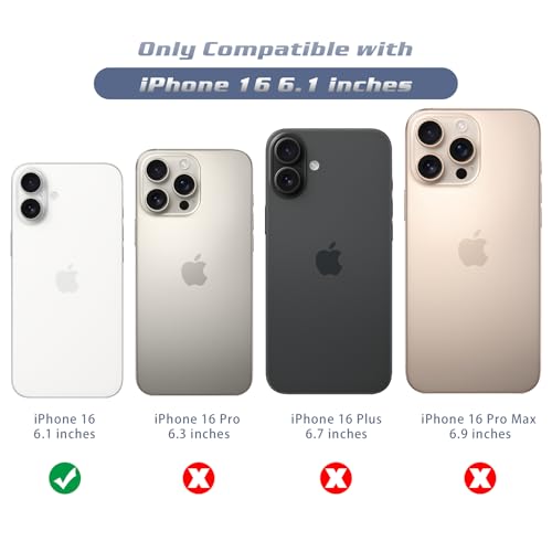 Coque iPhone 16 antichoc Doeshine marine protégeant l'écran et la caméra - 2