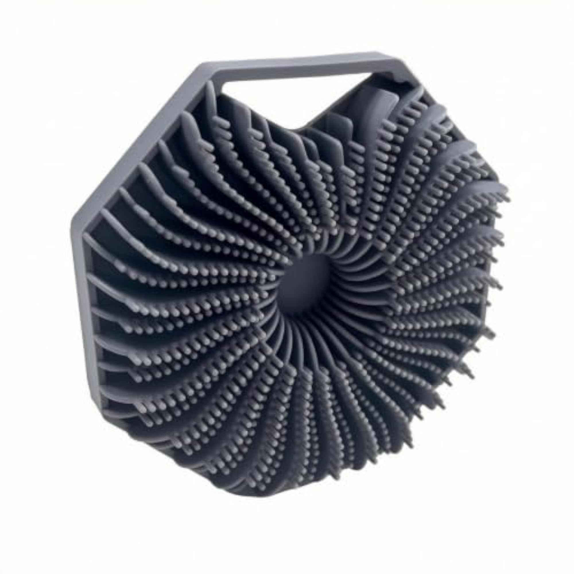 Silicone Exfoliating Hexagonal Scrub Brush, Flexible Bristles