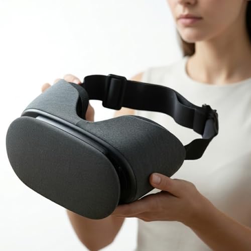 Image of Drumstone Universal Virtual Reality Headset for Smartphones - Adjustable 3D VR Glasses with Immersive HD Lenses - Mobile Gaming and Cinematic Movie Viewer for All Mobile Devices