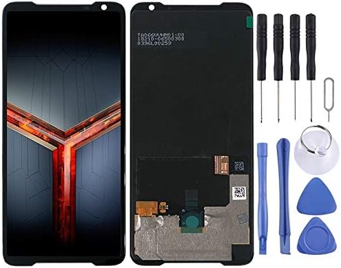 TWVXIAOQIXQG Replacement LCD Screen AMOLED Material LCD Screen and Digitizer Full Assembly for Asus ROG Phone II ZS660KL(Black) (Color : Black)