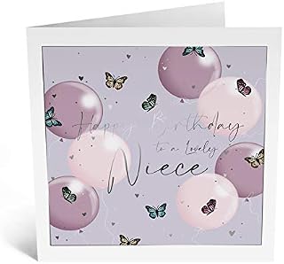 Central 23 - Birthday Card for Niece - 'Happy Birthday to A Lovely Niece' - Cute Card for Her - Comes with Fun Stickers