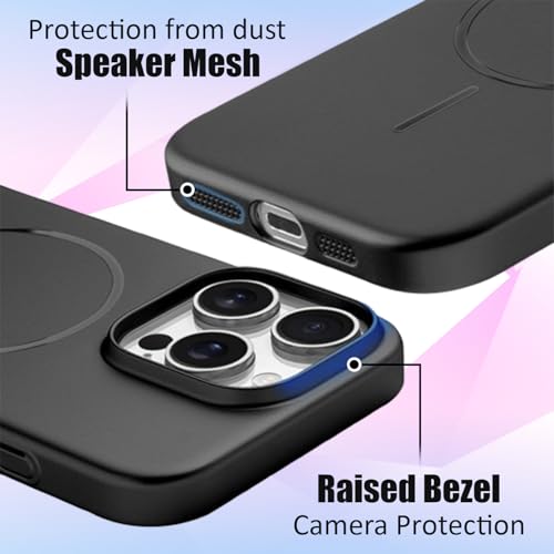 Image of AIBEX Ultra-Thin Mag-Saf Back Cover Case Compatible with iPhone 16 Pro Max|Slim Fit Scratch-Resistant Matte |Magnetic Wireless Charging |Microfibre Lining | Camera Protection (PC Material) - Dark Blue