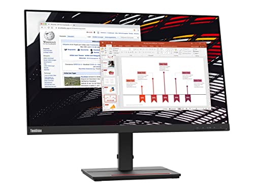 Image of Lenovo ThinkVision S24e-20 23.8 inch FHD(1920x1080) WLED Monitor Raven Black-62AEKAT2US - with USB Hub