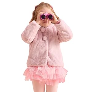 maoo garden Toddler Girls Cloak Fur Jacket Fall Winter 3-7 Years Little Girls Fleece Lightweight Hooded Cute Coat