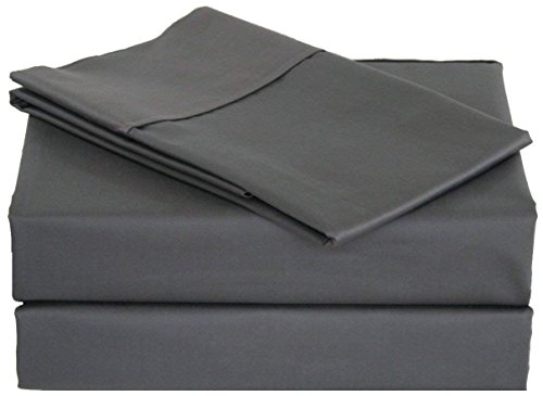700 Thread Count 4pc Sheet Set 100% Egyptian Cotton Emperor/Wyoming King (84' x 84') Grey Solid Fit Up to 10-12 inch Deep Mattress