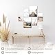 Novart Wandbilder Set Natur See Boho Beige - KEIN EXTRA RAHMEN BENÖTIGT - Modern Deko - Wohnzimmer Schlafzimmer Flur N029263a