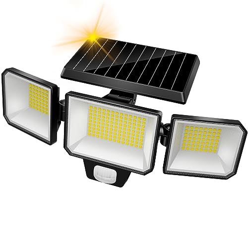 Image of MDCMDCM Solar Lights Outdoor Waterproof Motion Sensor - 416 LEDs 3000 Lumens Super Bright 3 Brightness 3 Modes 360 Illumination 32ft Solar Flood Security Light for Outside (Classic, 1)
