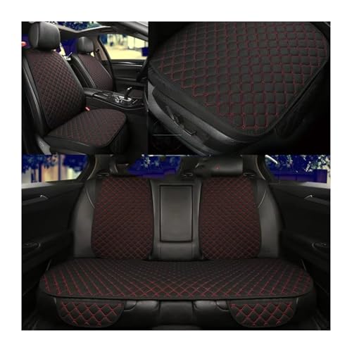 QRDKKL Funda Coche Asiento Funda Cuero para Asiento Coche Isuzu Car Styling Accesorios para Automóviles(I 5 Sheet Black Red)
