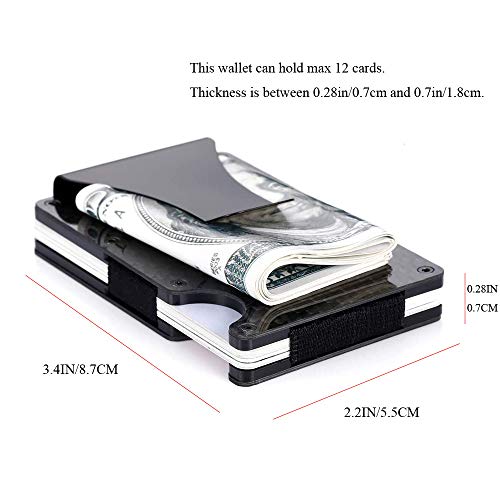 Slim Mini Portable Carbon Fiber Wallet for Men - RFID Metal Money Clip Credit Card Holder Men Small Wallet4