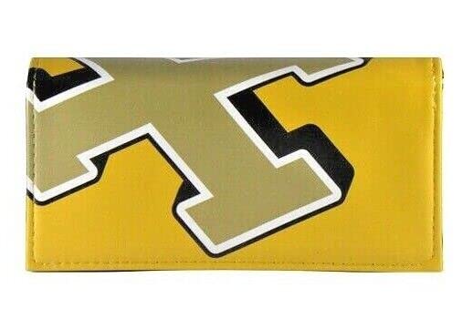 RIZLA Leather Tobacco Pouch Box Wallet Large 3 Compartments for Regular Size Rolling Papers and Slim Filter Tips Magnetic Close Zip (Yellow)