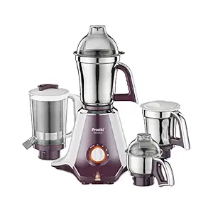 Preethi Taurus MGA 217 750-Watt Mixer Grinder with 4 Jars (White/Dark Violet)