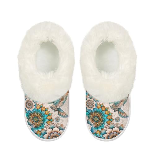 Womens Slippers Winter Warm Fluffy House Shoes for Indoor & Outdoor Cozy Comfort Platform Bedroom2