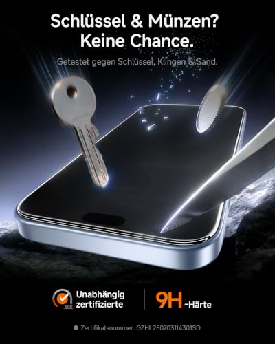 SMARTDEVIL 2 Pack Privatsphäre Schutz für iPhone 18 Pro Panzerglas – Ansicht 4