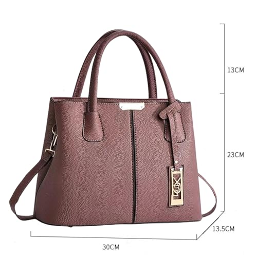 Image of Women's PU Leather Handbag Stylish Tote Shoulder Bag with Crossbody Strap Elegant Spacious Purse for Work & Everyday Use