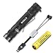 Produktbild Kombi: Eagletac D25LC2 Farbige CREE XM-L LED -331 Lumen Mehrfarbige LED-Taschenlampe mit NL189 3400 mAh wiederaufladbarer 18650 Akku + Eco-Sensa tragbares Multifunktions-USB-Ladegerät
