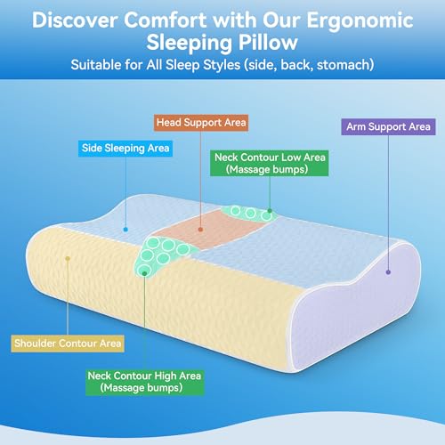 Image of Pillow 16x24 inches - Hotel Down Bed Pillow for Sleeping, Bed Pillow for Back, Stomach, Side Sleepers
