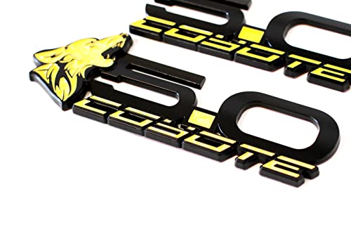 Image of Coyote Badge Shop - V4 Coyote 5.0 inch Fender Badges (Pair) - Yellow
