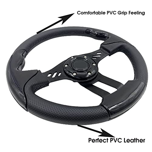 12.5 Inch Golf Cart Steering Wheel Universal for Golf Cart Club Car DS & Precedent, EZGO RXV & TXT Yamaha Club Car Steering Wheel - Thumbnail 2