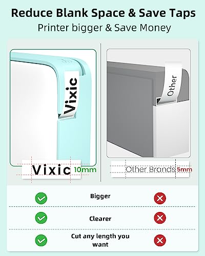 Vixic D1600 Label Maker Portable Label Maker Machine Bluetooth Printer For Iphone, Small Label Printer Mini Label Makers For Home School Office Organization, Compatible With Ios & Android, Green #TOP2