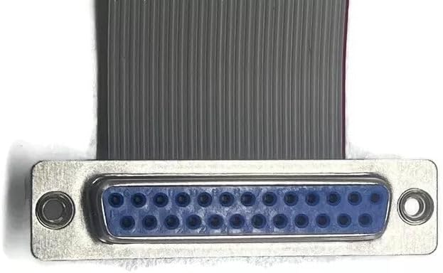 25 Wire DB25 Male to DB25 Female 2ft D-Sub Flat Ribbon Cable for Parallel SCSI