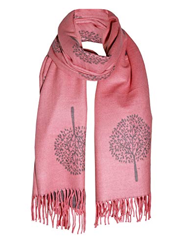 HOT PINK LUXURY CASHMERE SCARF MULBERRY TREE PRINT REVERSABLE SUPER SOFT SUMMER WINTER SPRING SCARF UNISEX TRENDY PREMIUM QUALITY SCARFGIFT FOR HER HIM HER EVERYONE4