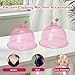 Buttock Vacuum Therapy Cups, 1800ml Butt Shape Suction Cups with Y Type Tube, Vacuum Cupping Machine Accessories for Butt Lift (Pink 1 Pair)