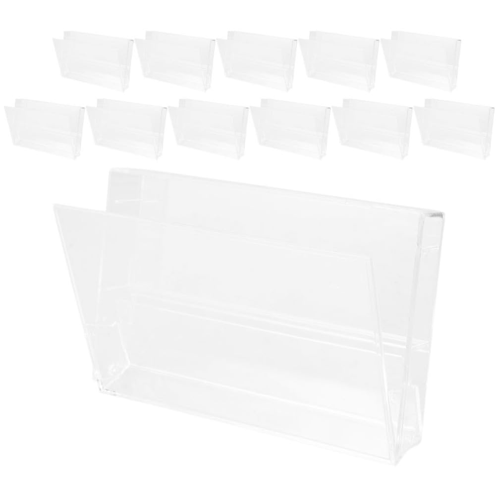 Toddmomy 12pcs Vintage Cassette Tape Storage Box Built Note Holder for Easy Organization Clear Household Organizer for Audio Cassettes and Notes Compact Design for Collectors