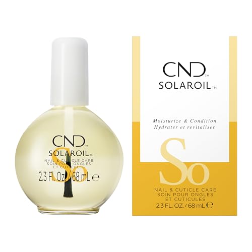 CND SolarOil Cuticle Oil, Natural Blend Of Jojoba, Vitamin E, Rice Bran and Sweet Almond Oils, Moisturizes and Conditions Skin, Pack Of 1, 2.3 oz.
