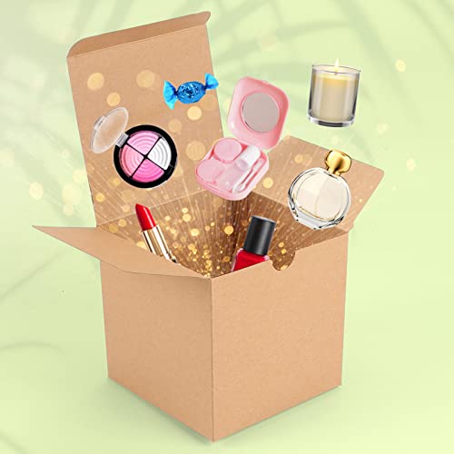 Zbeivan 4X4X4 Gift Box For Presents 100 Pack, Small Bridesmaid Proposal Gift Boxes With Lid For Wedding, Party Gift Wrapping,Brown #TOP4