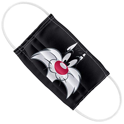 Popfunk Looney Tunes Kids Sylvester Face 1-Ply Reusable Face Mask Covering with Adjustable Nose Wire