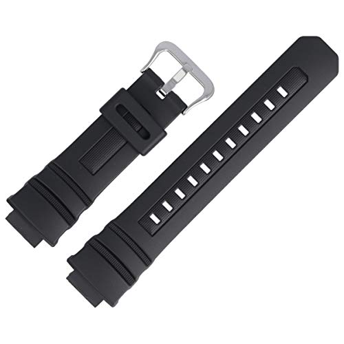 Uhrenarmband Ersatzband 25mm Kunststoff Schwarz - AW-591