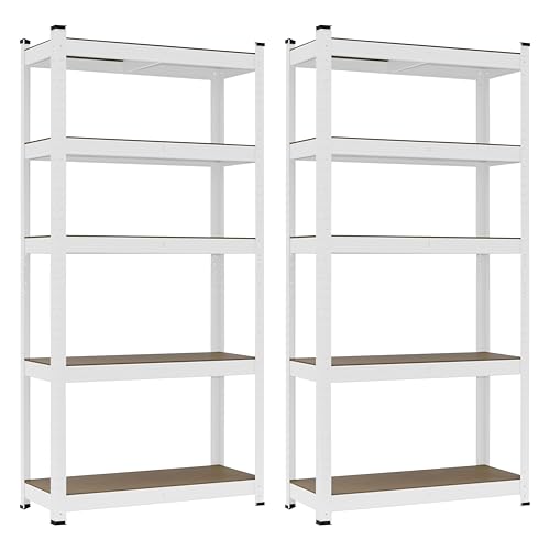 Brigros - Set Scaffali In Metallo 150x75x30cm Portata Totale 875