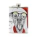 Jeansame personalizzata fiaschetta mini fiaschetta drink thermos in acciaio INOX, 226,8 gram per donne uomini Christmas New Year Winter cute Dogs