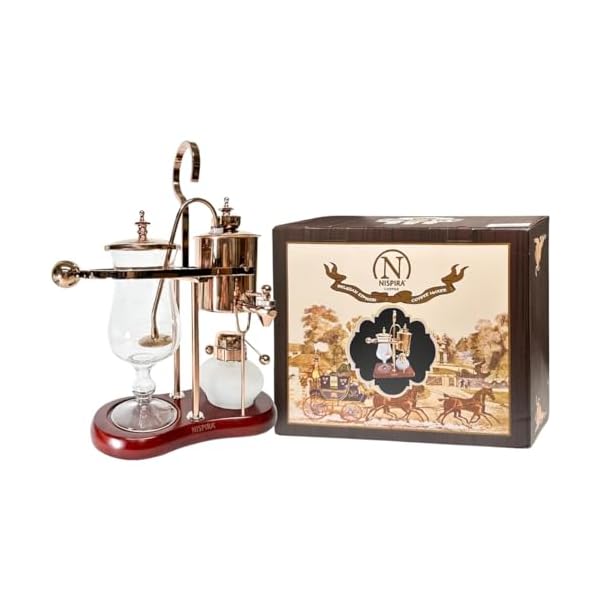  Nispira-Belgium-Royal-Family-Balance-Syphon-Unique-Gravity-Vintage-Coffee-Maker-Vacuum-Brewing-System-Copper-500-ml