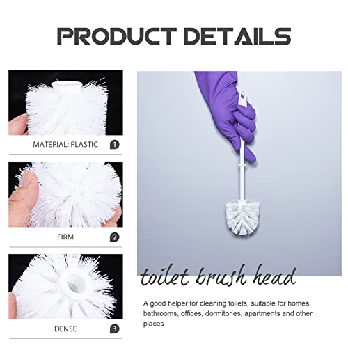 Image of 3pcs Bowl for Tools Plastic Household Replacement Cleaners Round Accessories Heads Durable Head Home Scrubber Brush Hotel Cleaning System Bathroom White