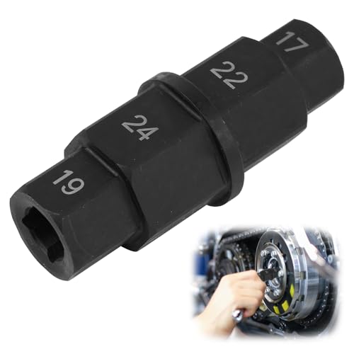 Wvxilyr Axe de Roue Avant Moto, Cle Roue 17mm, Clé pour Axe de Roue de Moto, Douille Speciale Moto, Axe Hexagonal, Clé Spéciale en Acier pour Montage et Démontage des Essieux de Moto