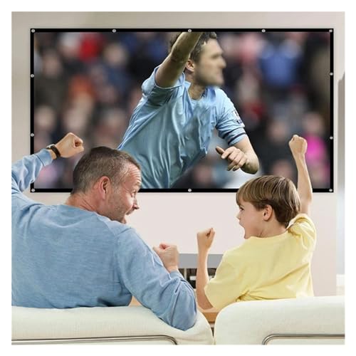 Pantalla portátil plegable para proyector 16:9 blanca miniatura 5