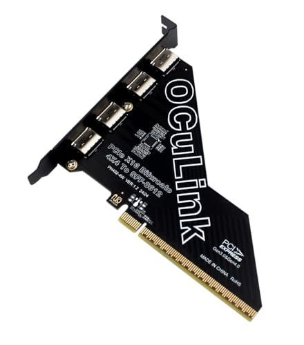 Station d'accueil eGPU Mini PC connectée en PCIe 4.0 16x vers Quad Oculink pour jouer en haute fluidité