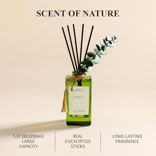 Ambientador Citrus con varillas y hojas de eucalipto 150ml miniatura 3
